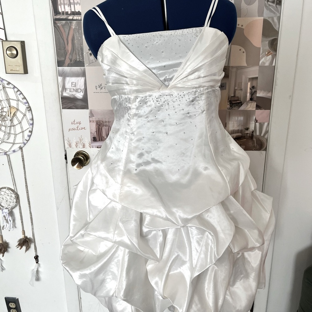 White formal dress